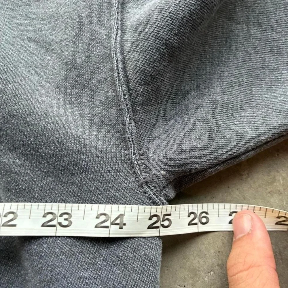 Vintage 90's super faded‎ dark grey boxy Russell athletic crewneck